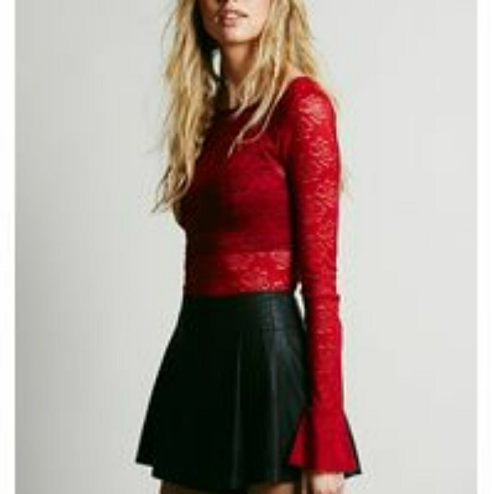 Free People Trumpet Sleeve Layering Top